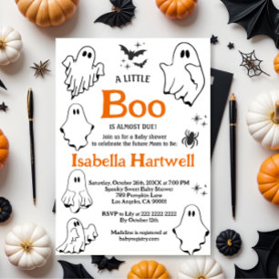 Invitation Bébé magnifique en route – Baby Shower Halloween 