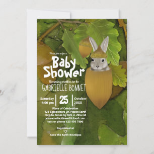 Invitation Bébé mignon Acorn   Arbre à maïs