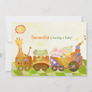 Invitation Bébé mignon Baby shower Animaux