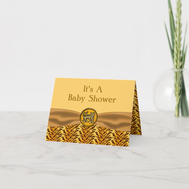 Invitation Bébé mignon Baby shower Tiger Stripes (Devant)