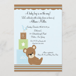 Invitation Bébé mignon Blocage Baby shower
