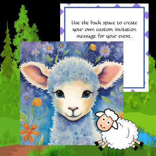 Invitation Bébé mignon mouton