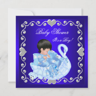 Invitation Bébé mignon pour la fête de naissance Garçon Bébé