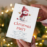 Invitation Bébé mignon Snowman fête de Noël<br><div class="desc">Apportez la magie de l'hiver à vos fêtes de Noël avec nos invitations à la fête de Noël du mignon Snowman! Parfaites pour un rassemblement cosy et gai, ces invitations mettent en vedette un bonhomme de neige adorable dans une scène extérieure enneigée, préparant le terrain pour une fête de Noël...</div>