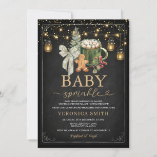 Invitation Bébé Mignon Sprinkle Hiver Cocoa Baby Shower Lumiè