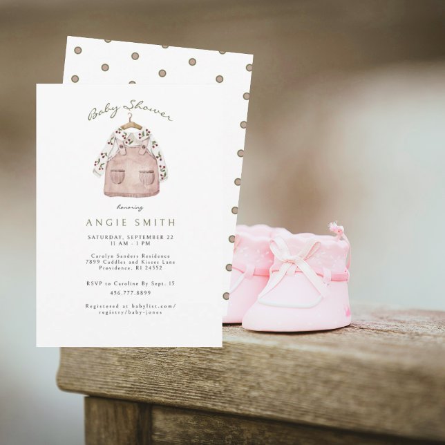 Invitation Bébé mignon Vêtements fille Douche (Créateur téléchargé)