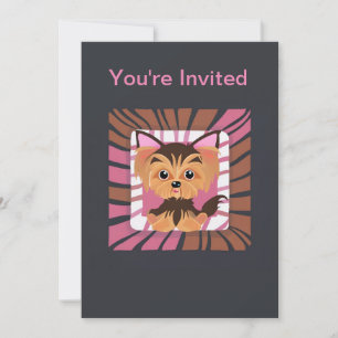 Invitation Bébé mignon Yorkie