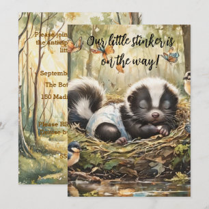 Invitation Bébé moufette Little Stinker téléchargement numéri