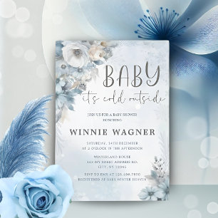 Invitation Bébé neige d'hiver Il fait froid dehors Baby showe
