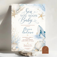 Invitation Bébé Océan Été Sea You Soon Baby