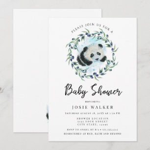 Invitation Bébé Panda, Baby shower
