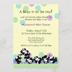 Invitation Bébé Panda Mania
