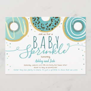 Invitation Bébé Pâtisserie Gâteau Bleu Garçon Gâterie