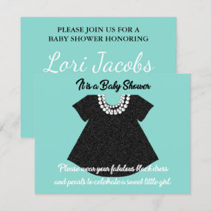 Invitation BÉBÉ Petite robe noire Baby shower