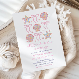Invitation Bébé plage fille d'été Baby Shower