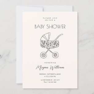 Invitation Bébé poussette