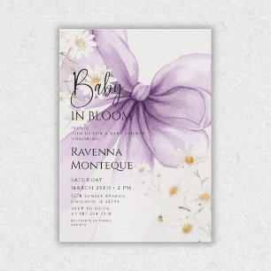 Invitation Bébé Préparé en Fleuraison Arc Lilac Bébé Shower