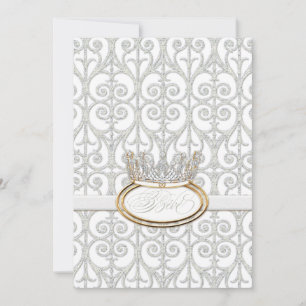 Invitation Bébé Princess Baby shower de la Couronne Invitatio