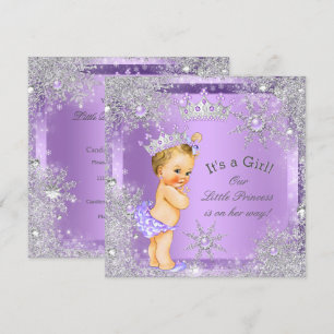 Invitation Bébé Princesse Baby Shower Lilac Wonderland Bébé B
