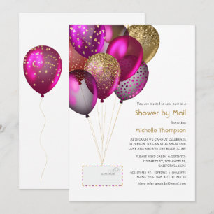 Invitation Bébé prune et or Fête prénatale ou mariage par la