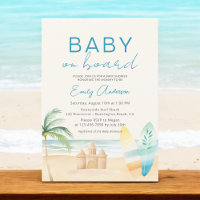 Bébé rétro à bord Surfboard Beach Douche