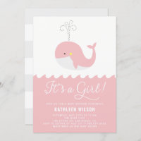 Bébé rose mignonne baleine C'est un Baby shower fi