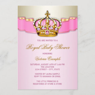 Invitation Bébé Royal Fête Prénatale