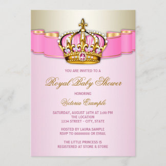 Invitation Bébé Royal Fête Prénatale