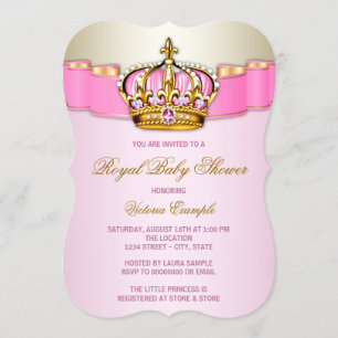 Invitation Bébé Royal Fête Prénatale