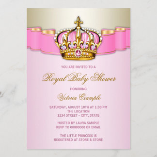 Invitation Bébé Royal Fête Prénatale