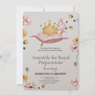 Invitation Bébé royal sous la douche dans le château de rêve