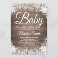 Bébé son baby shower extérieur froid de flocon de