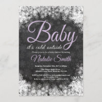 Bébé son baby shower extérieur froid de flocon de