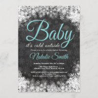 Bébé son baby shower extérieur froid de flocon de