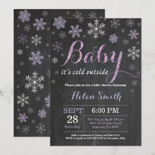 Invitation Bébé son Baby shower froid à l'extérieur de l'hive