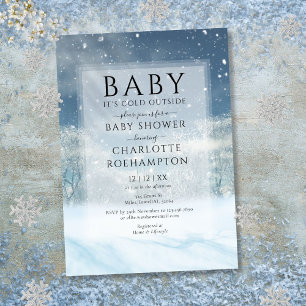 Invitation Bébé son Baby shower froid à l'extérieur de l'hive