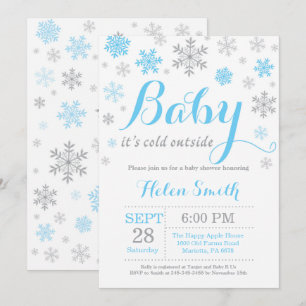 Invitation Bébé son Baby shower froid à l'extérieur de l'hive