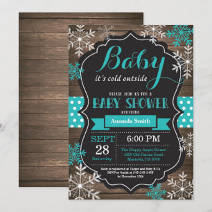 Invitation Bébé son Baby shower froid à l'extérieur de l'hive
