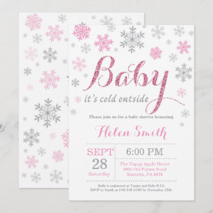 Invitation Bébé son Baby shower froid à l'extérieur de l'hive