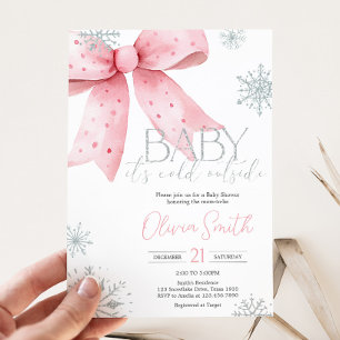 Invitation Bébé son froid à l'extérieur de Baby shower de la 