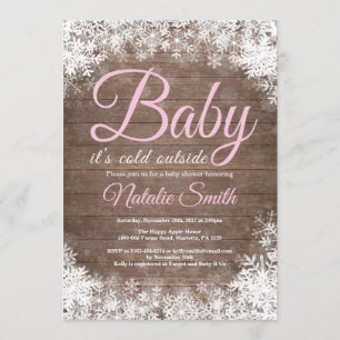 Invitation Bébé son froid à l'extérieur du Baby shower de flo