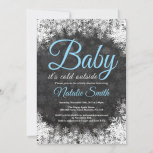 Invitation Bébé son froid à l'extérieur du Baby shower de flo