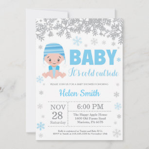 Invitation Bébé son froid à l'extérieur du Baby shower de gar