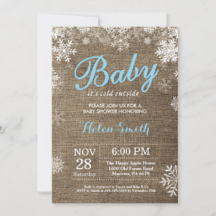 Invitation Bébé son froid à l'extérieur du Baby shower de gar