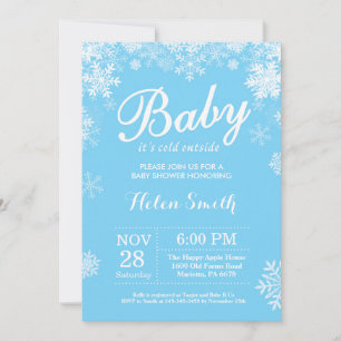 Invitation Bébé son froid à l'extérieur du Baby shower de gar