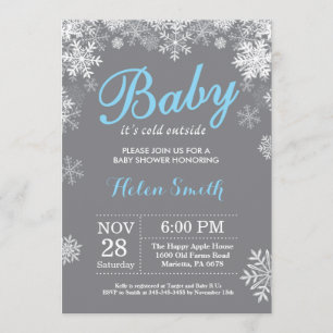 Invitation Bébé son froid à l'extérieur du Baby shower de Gar