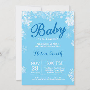 Invitation Bébé son froid à l'extérieur du Baby shower de gar
