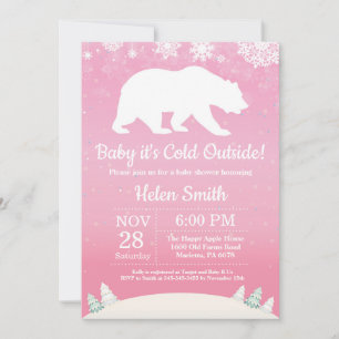 Invitation Bébé son froid à l'extérieur du Baby shower de la