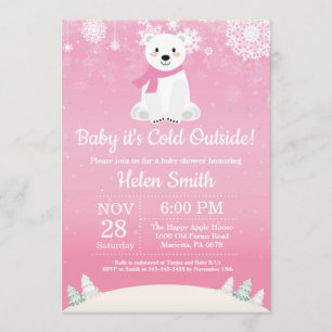 Invitation Bébé son froid à l'extérieur du Baby shower de la 