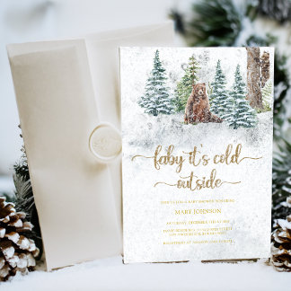 Invitation Bébé son froid à l'extérieur du baby shower de l'o